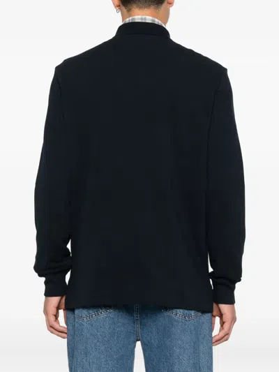 Polo Ralph Lauren Long-sleeve Logo-detail Polo Shirt In Blue