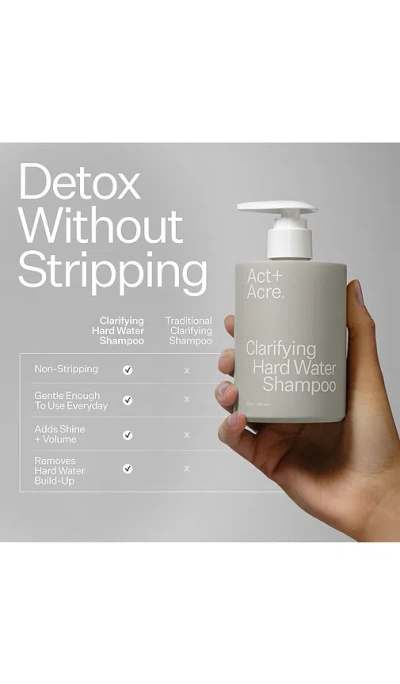 Act+acre Act+ Acre Clarifying Hard Water Shampoo 10oz In Transparent