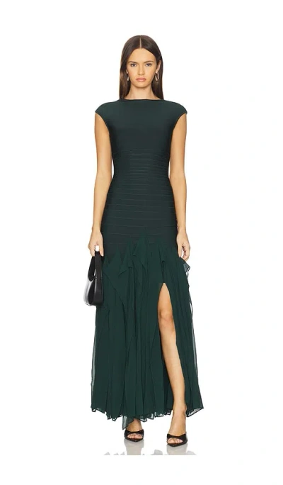 Herve Leger The Mya Gown In Green