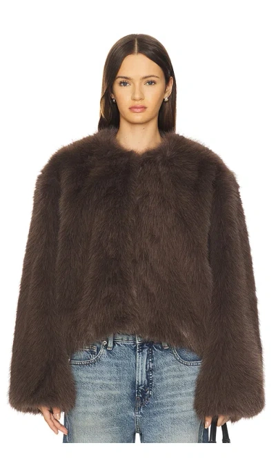 Citizen Of Humanity Citizens Of Humanity Esme Faux Fur Jacket In Brown