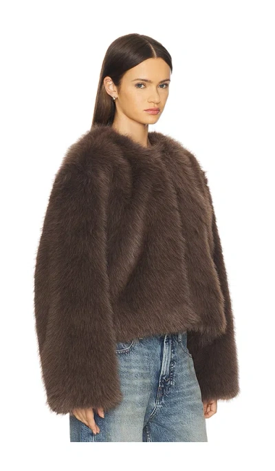 Citizen Of Humanity Citizens Of Humanity Esme Faux Fur Jacket In Brown