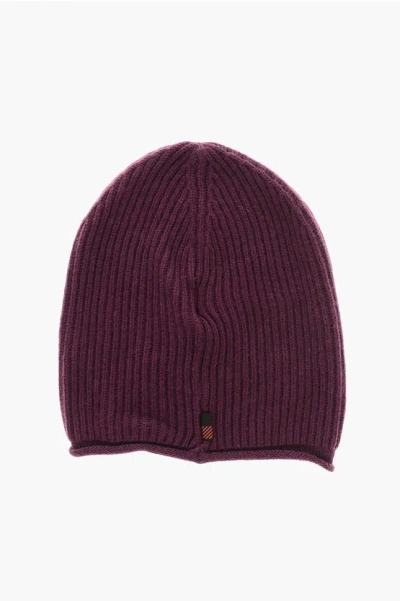 Woolrich Pure Cashmere Beanie In Purple