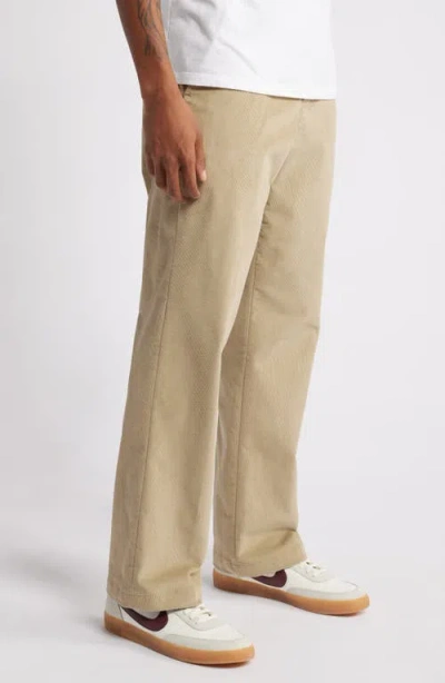 Dickies Flat Front Corduroy Pants In Nude