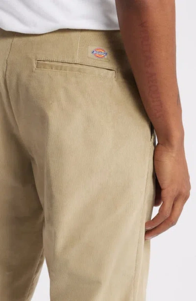 Dickies Flat Front Corduroy Pants In Nude