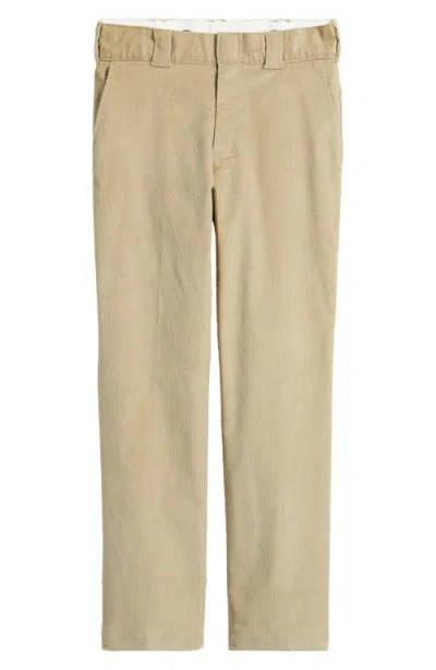 Dickies Flat Front Corduroy Pants In Nude