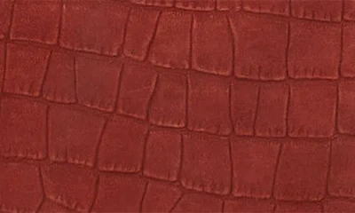 Hobo Render Croc Embossed Leather Shoulder Bag In Brown