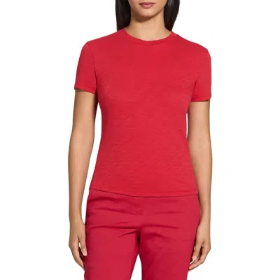 Theory Tiny Tee 2 Nebulous Organic Cotton Top In Red