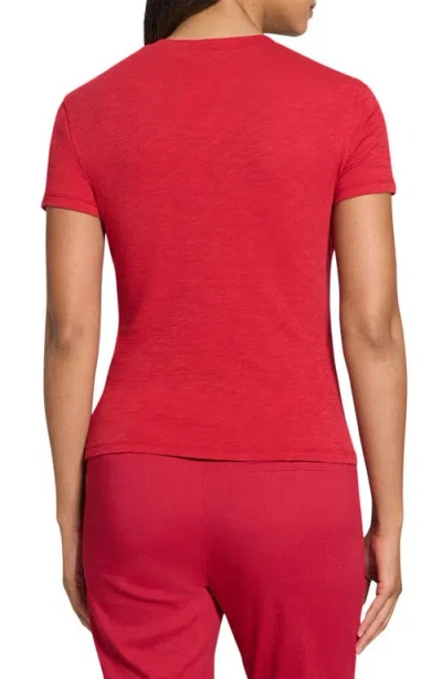 Theory Tiny Tee 2 Nebulous Organic Cotton Top In Red