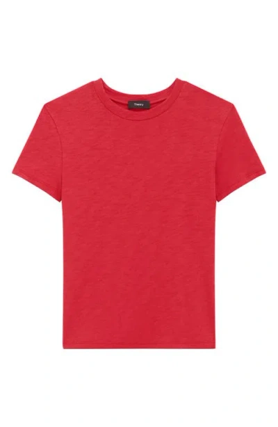 Theory Tiny Tee 2 Nebulous Organic Cotton Top In Red