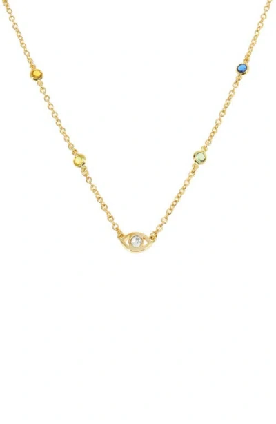 Kurt Geiger London Evil Eye Station Necklace In Gold