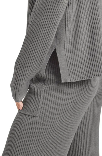 Splendid Georgie Cowl Neck Rib Sweater In Gray