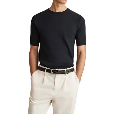 Reiss Amigo Rib T-shirt In Black