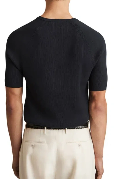 Reiss Amigo Rib T-shirt In Black