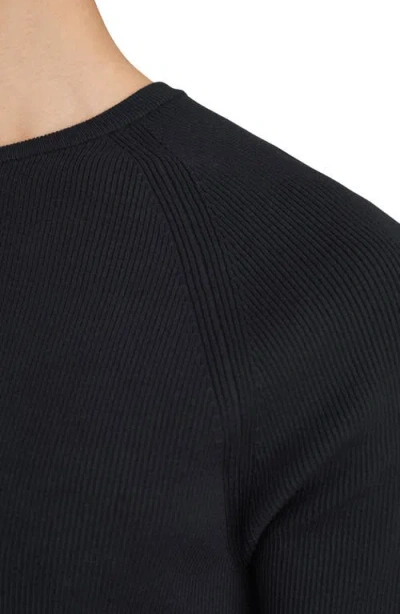 Reiss Amigo Rib T-shirt In Black