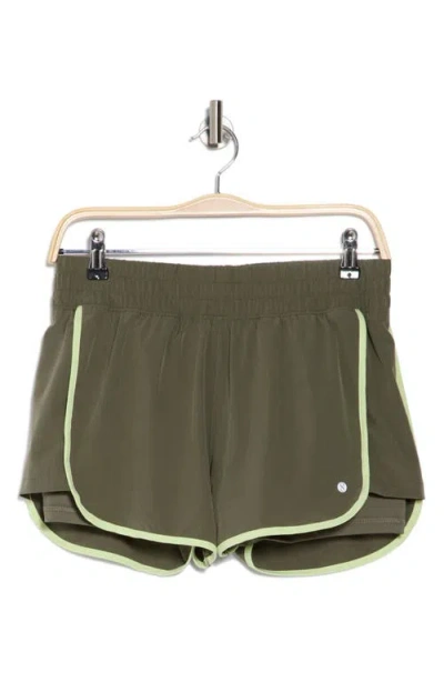 Layer 8 Fast Track 2-in-1 Running Shorts In Green
