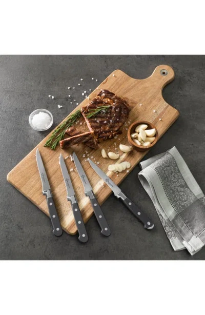 Au Nain Prince Gastronome 4-piece Steak Knife Set In Black
