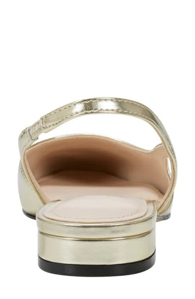Marc Fisher Slingback Flat In Gold