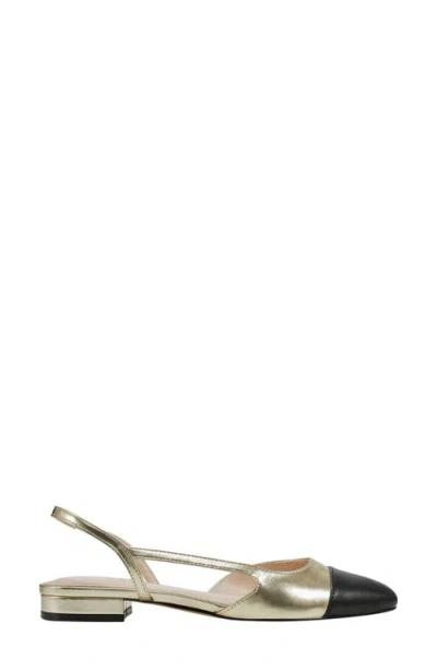 Marc Fisher Slingback Flat In Gold