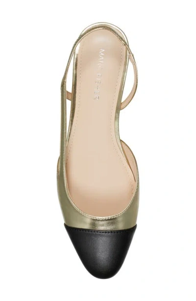 Marc Fisher Slingback Flat In Gold