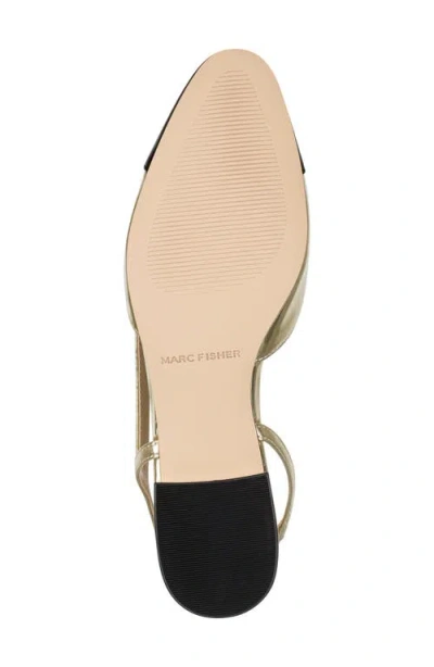 Marc Fisher Slingback Flat In Gold