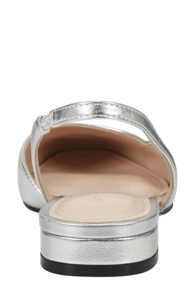 Marc Fisher Slingback Flat In Silver