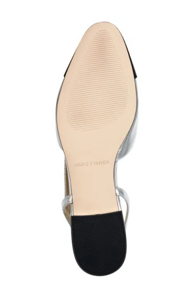 Marc Fisher Slingback Flat In Silver