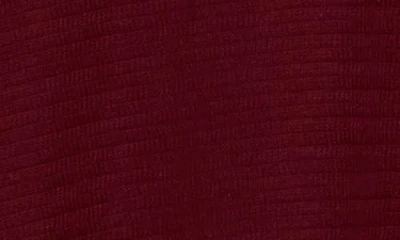 Blu Pepper Split Neck Long Sleeve Knit Top In Burgundy