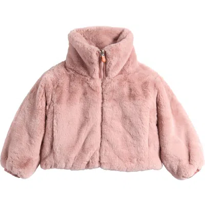 Save The Duck Reversible Faux-fur Jacket In Pink