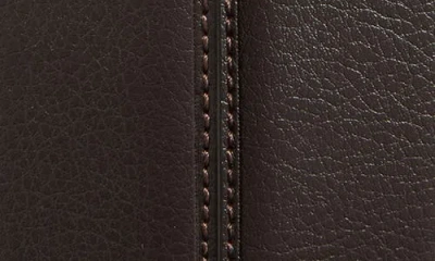 Original Penguin Feather Edge Leather Belt In Black