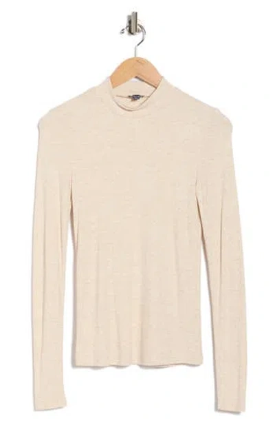 Splendid Shimmer Mock Neck Sweater In Brown