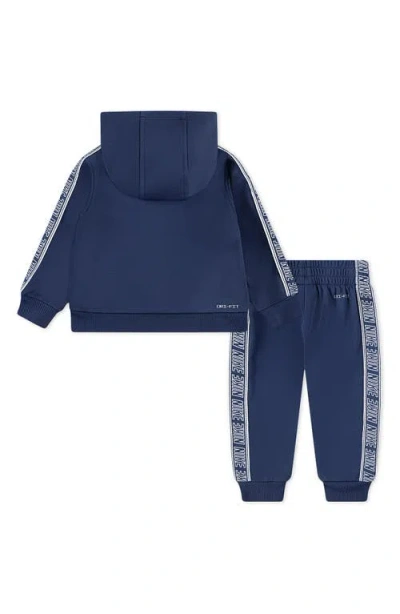 Nike Hooded Zip Propus Taping Hoodie & Joggers Set In Blue
