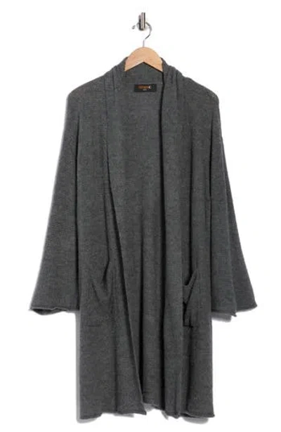 Renee C Open Front Sweater Cardigan In Gray
