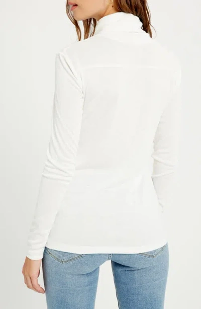 Wishlist Stripe Turtleneck Top In White