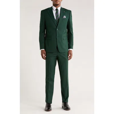 Zegarie Solid Shawl Collar 3-piece Suit In Green