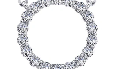 Lafonn Open Circle Simulated Diamond Pendant Necklace In White
