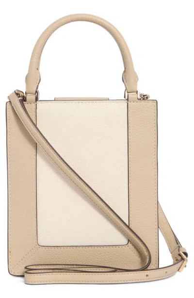 Kate Spade New York Lena Colorblocked Pebbled Leather Mini Tote Bag In Neutral