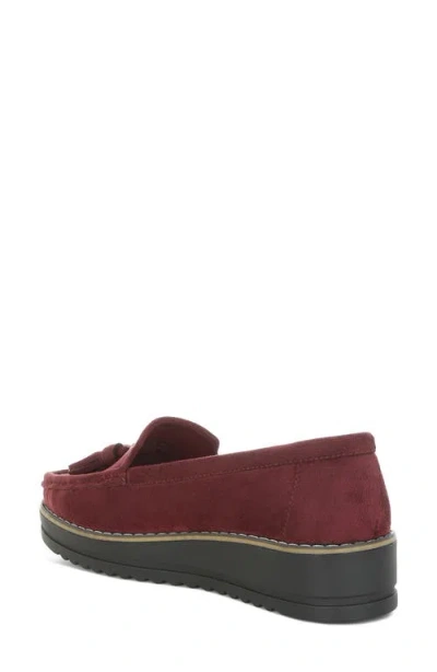London Rag Daiki Platform Tassel Loafer In Burgundy