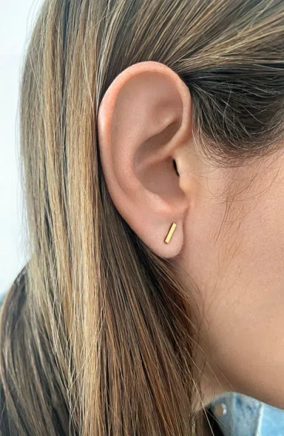Adornia Set Of 2 Bar & Ear Climber Earrings In Gold