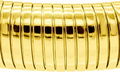 Adornia Set Of 2 Omega Stretch Bracelets In Gold