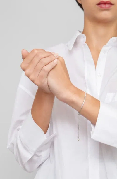 Adornia Set Of 2 Evil Eye & Tennis Bracelets In Silver