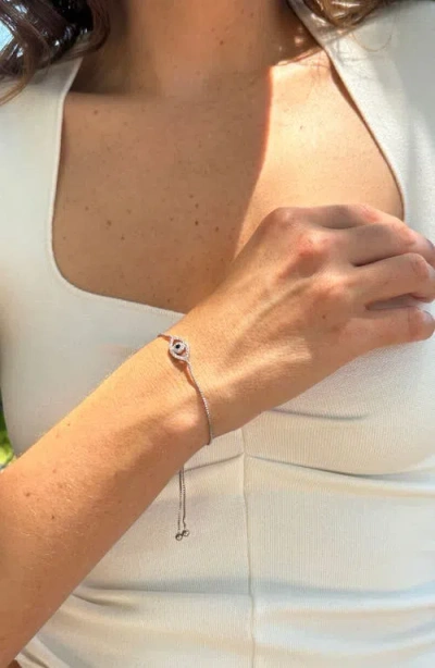 Adornia Set Of 2 Evil Eye & Tennis Bracelets In Silver