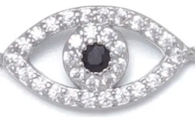 Adornia Set Of 2 Evil Eye & Tennis Bracelets In Silver
