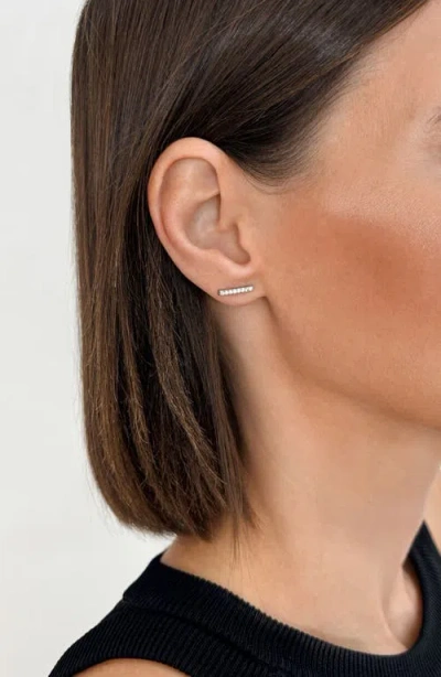 Adornia Set Of 2 Bar & Threader Earrings In Transparent