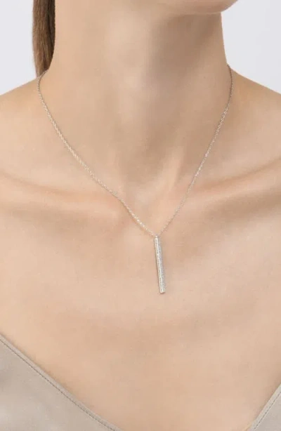 Adornia Pendant Lariat Necklaces & Halo Teardrop Stud Earrings Set In Silver