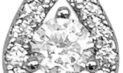 Adornia Pendant Lariat Necklaces & Halo Teardrop Stud Earrings Set In Silver