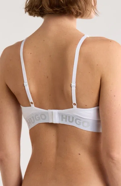 Hugo Boss Boss Triangle Sporty Bralette In White