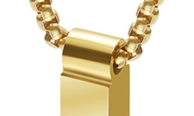 Geoffrey Beene Vertical Bar Pendant Necklace In Gold