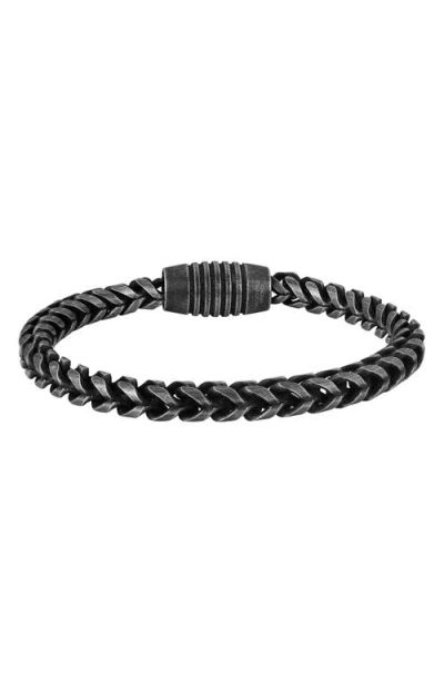Geoffrey Beene Franco Chain Bracelet In Black