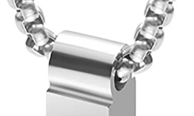 Geoffrey Beene Vertical Bar Pendant Necklace In Silver