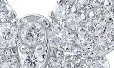 Cz By Kenneth Jay Lane Pavé Cubic Zirconia Butterfly Stud Earrings In Metallic